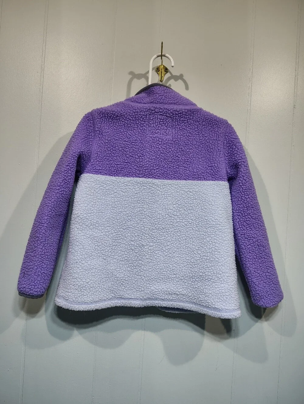 OshKosh B'gosh Girls 4T Full Zip Sherpa Fleece Jacket Purple